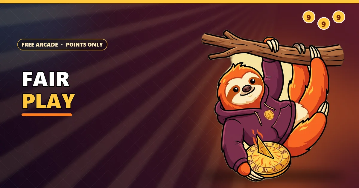 Sloth holding a sundial for the 9K Club fair play and breaks guide